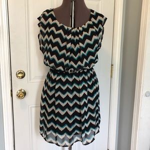 LILY ROSE • CHEVRON PRINT DRESS